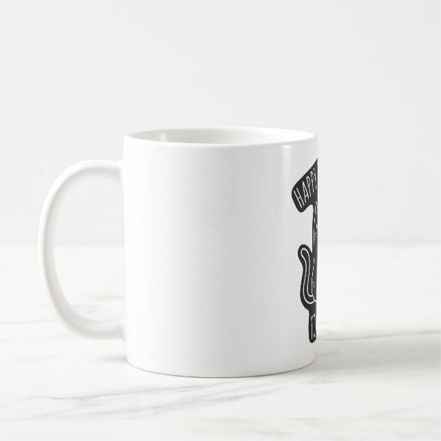 Cat With Sharp Claws Happy To Scratch Your Back Coffee Mug (Left)