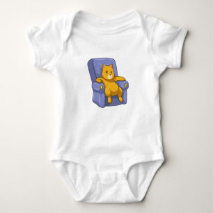 Cat with Sofa Baby Bodysuit