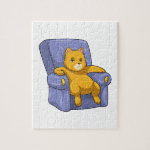 Cat with Sofa Jigsaw Puzzle