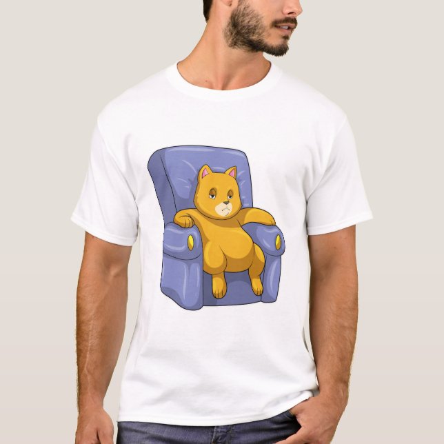 Cat with Sofa T-Shirt (Front)