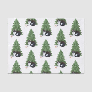 Cat with Star and Tree Tissue Paper
