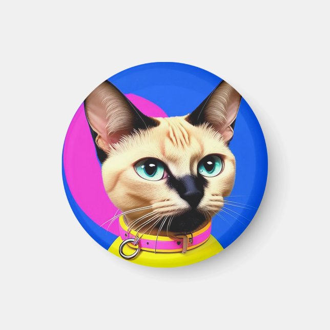 Cat With Striking Eyes Magnet (Front)