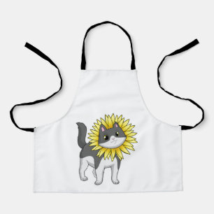 Cat with Sunflower Apron