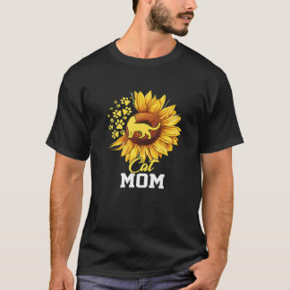 Cat with Sunflower Cat Mum Premium T-Shirt