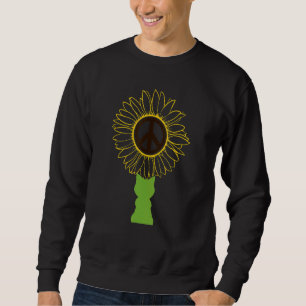 Cat With Sunflower Peace Sign Cats Kittens Animal Sweatshirt