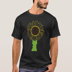 Cat With Sunflower Peace Sign Cats Kittens Animal T-Shirt