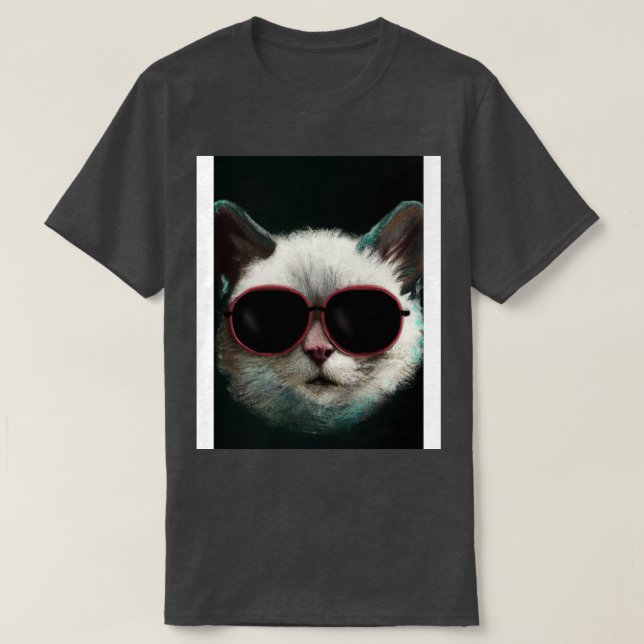 Cat with Sunglasses 2 T-Shirt (Design Front)