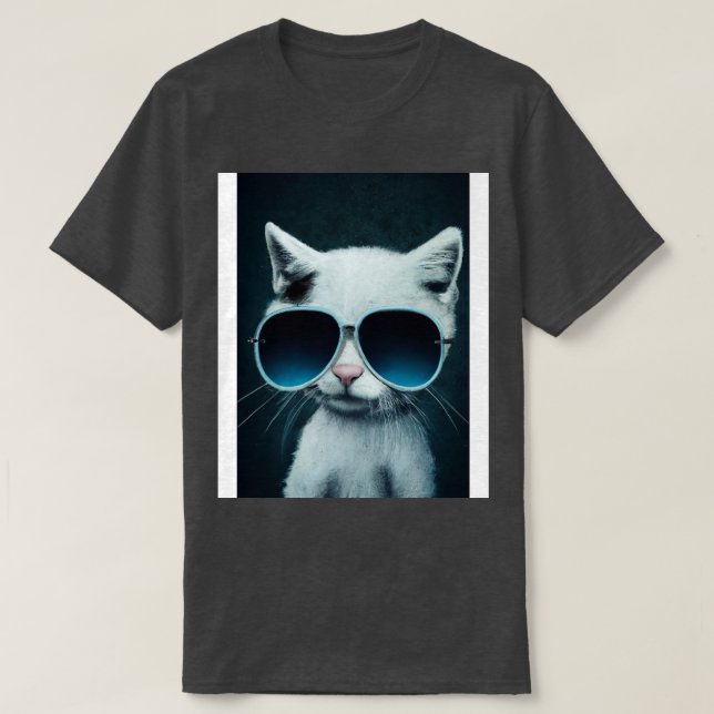 Cat with Sunglasses 3 T-Shirt (Design Front)