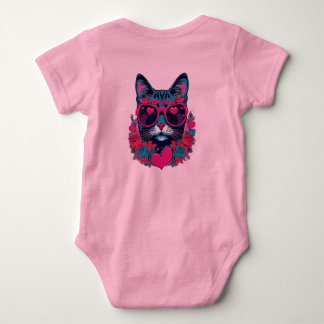Cat with Sunglasses Baby Bodysuit