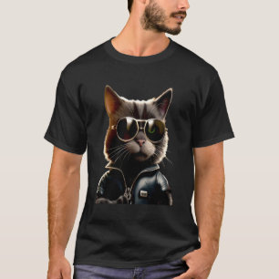 Cat With Sunglasses Cute Cat Mum Meow Paws I Love  T-Shirt