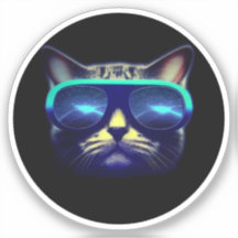 Cat with Sunglasses Sticker