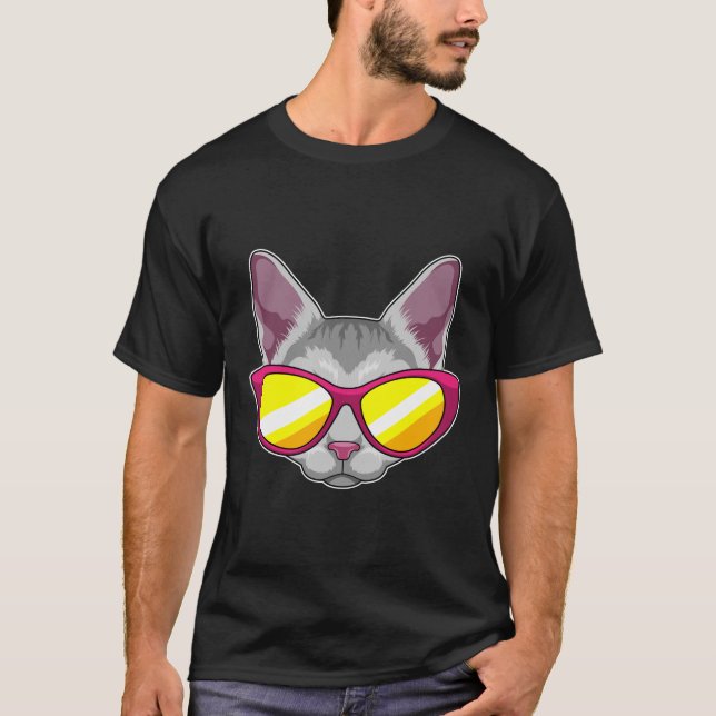 Cat with Sunglasses T-Shirt (Front)