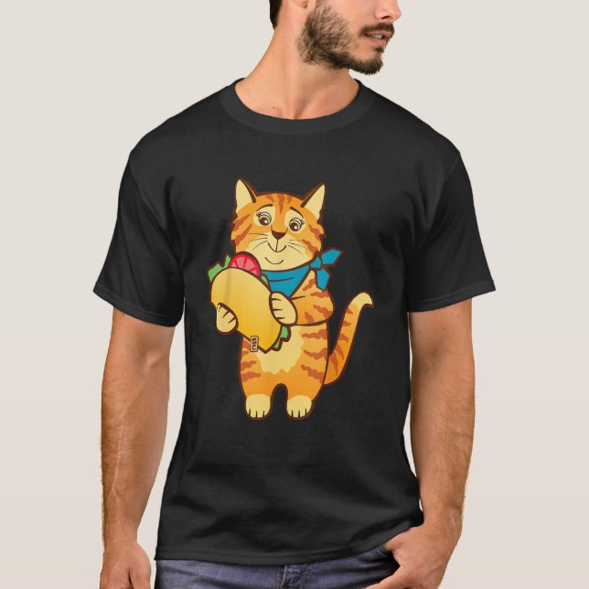 Cat with Taco T-Shirt (Front)