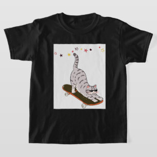 Cat with the Board T-Shirt