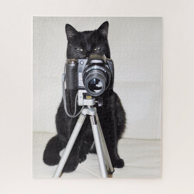 Cat with the camera jigsaw puzzle (Vertical)