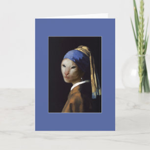 Cat with the Pearl Earring Card