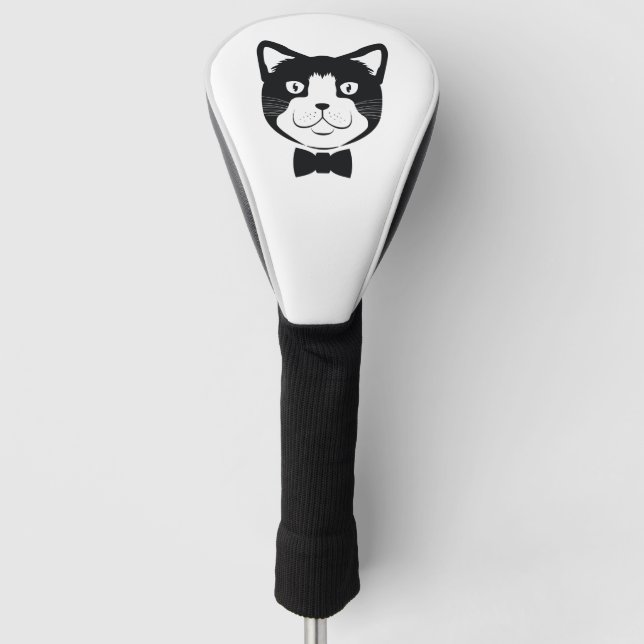 Cat With Tie Golf Head Cover (Front)