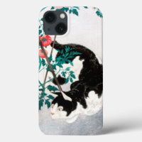 Cat with Tomato Plant (1931) by Hiroaki Takahashi