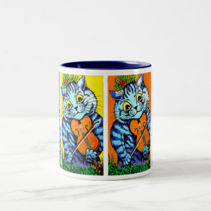 Cat With Violin by Louis Wain Cup