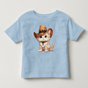Cat with Western Hat Clipart-85247 Toddler T-Shirt