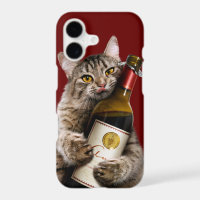 Cat With Wine Bottle