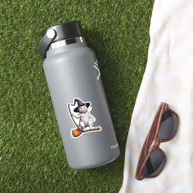 Cat Wizard Halloween Witch Mystical Cat Lovers _1 (HydroFlask Insitu)