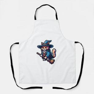 Cat Wizard Halloween Witch Mystical Cat Lovers _1 Apron