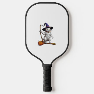 Cat Wizard Halloween Witch Mystical Cat Lovers  Pickleball Paddle
