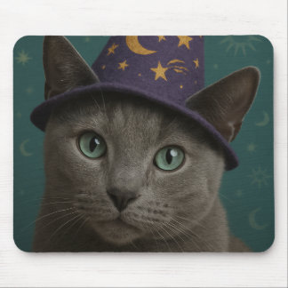 Cat Wizard Mouse Pad
