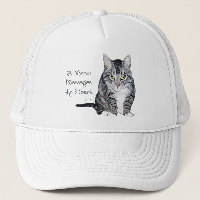 Cat Words of Wisdom - Meow Trucker Hat (Front)