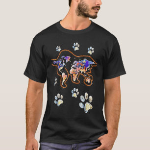 Cat World Map Motif Cat colourful Earth Cats 1 T-Shirt
