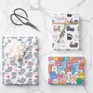 Cat Wrapping Paper, Kitten Gift Wrap, Animal Paper