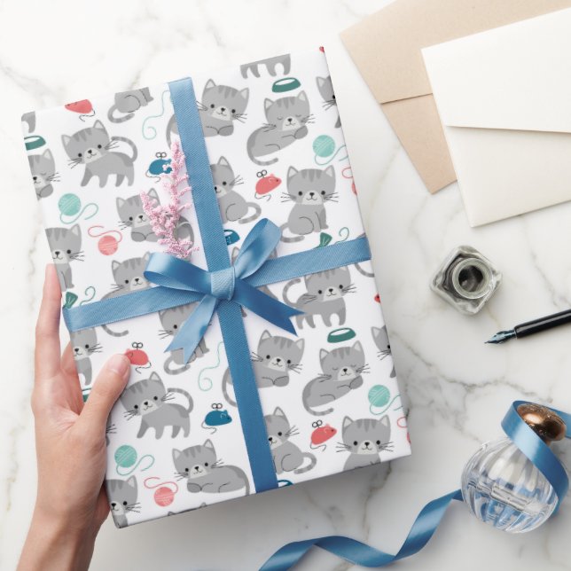Cat Wrapping Paper, Kitty Gift Wrap, Feline Paper (Gifting)