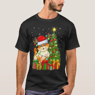Cat   Xmas Holiday Santa Cat Christmas Tree T-Shirt