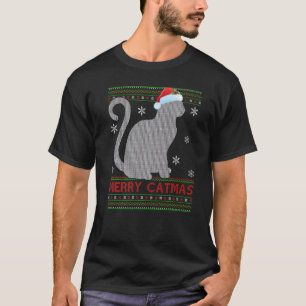 Cat  Xmas Santa Merry Catmas Ugly Cat Christmas T-Shirt