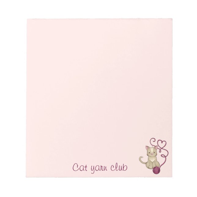cat yarn club notepad (Front)