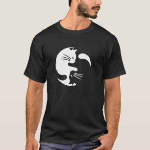 Cat Yin Yang Peace Loving Interconnected Gift Ide T-Shirt