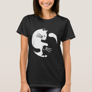 Cat Yin Yang Peace Loving Interconnected Gift Idea T-Shirt