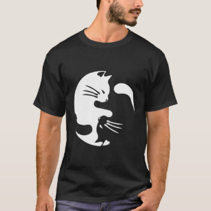 Cat Yin Yang Peace Loving Interconnected T-Shirt
