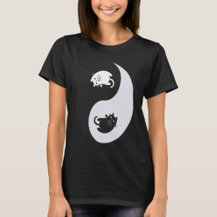 Cat Yin Yang Vibes Feline Yoga Chi Gong Ying T-Shirt