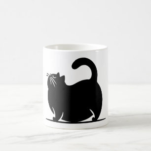 *Cat Yoga #14 Digital Art Coffee Mug