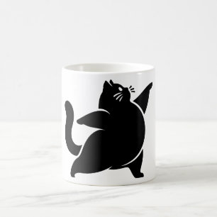 *Cat Yoga #19 Digital Art Coffee Mug