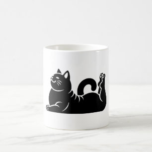 *Cat Yoga #21 Digital Art Coffee Mug