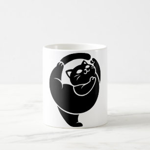 *Cat Yoga #25 Digital Art Coffee Mug