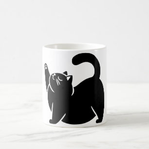 *Cat Yoga #3 Digital Art Coffee Mug