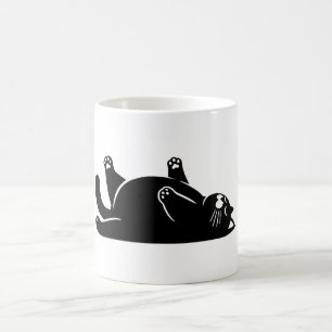 *Cat Yoga #6 Digital Art Coffee Mug