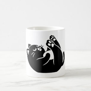 Cat Yoga #7 Digital Art Coffee Mug