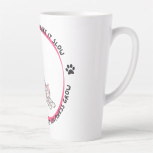 Cat Yoga Calmness – Stretching Cat Inspirational  Latte Mug
