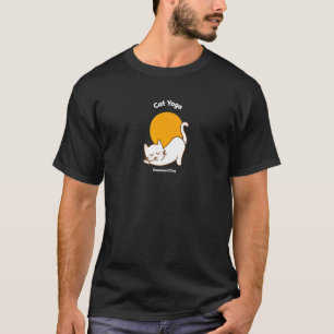 Cat Yoga Downward Dog Kitty Humour  Kitten Workout T-Shirt