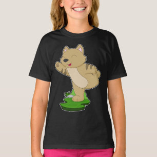 Cat Yoga Fitness Gymnastics T-Shirt